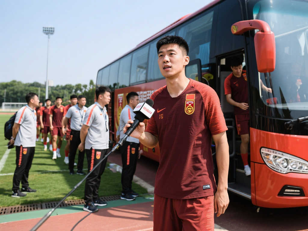 【现场报道】国足抵达赛场 球员心态从容稳定 【现场报道】国足抵达赛场 球员心态从容稳定