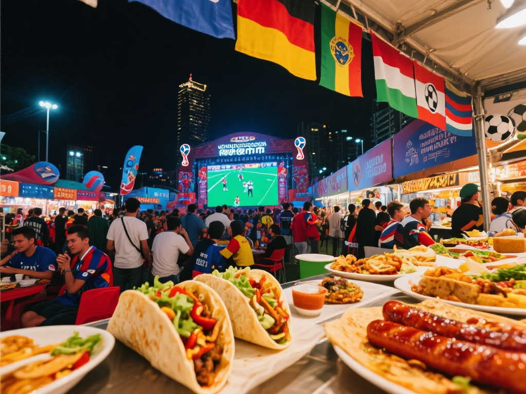 世界杯狂欢夜市启幕,足球激情邂逅美食盛宴 世界杯狂欢夜市启幕,足球激情邂逅美食盛宴